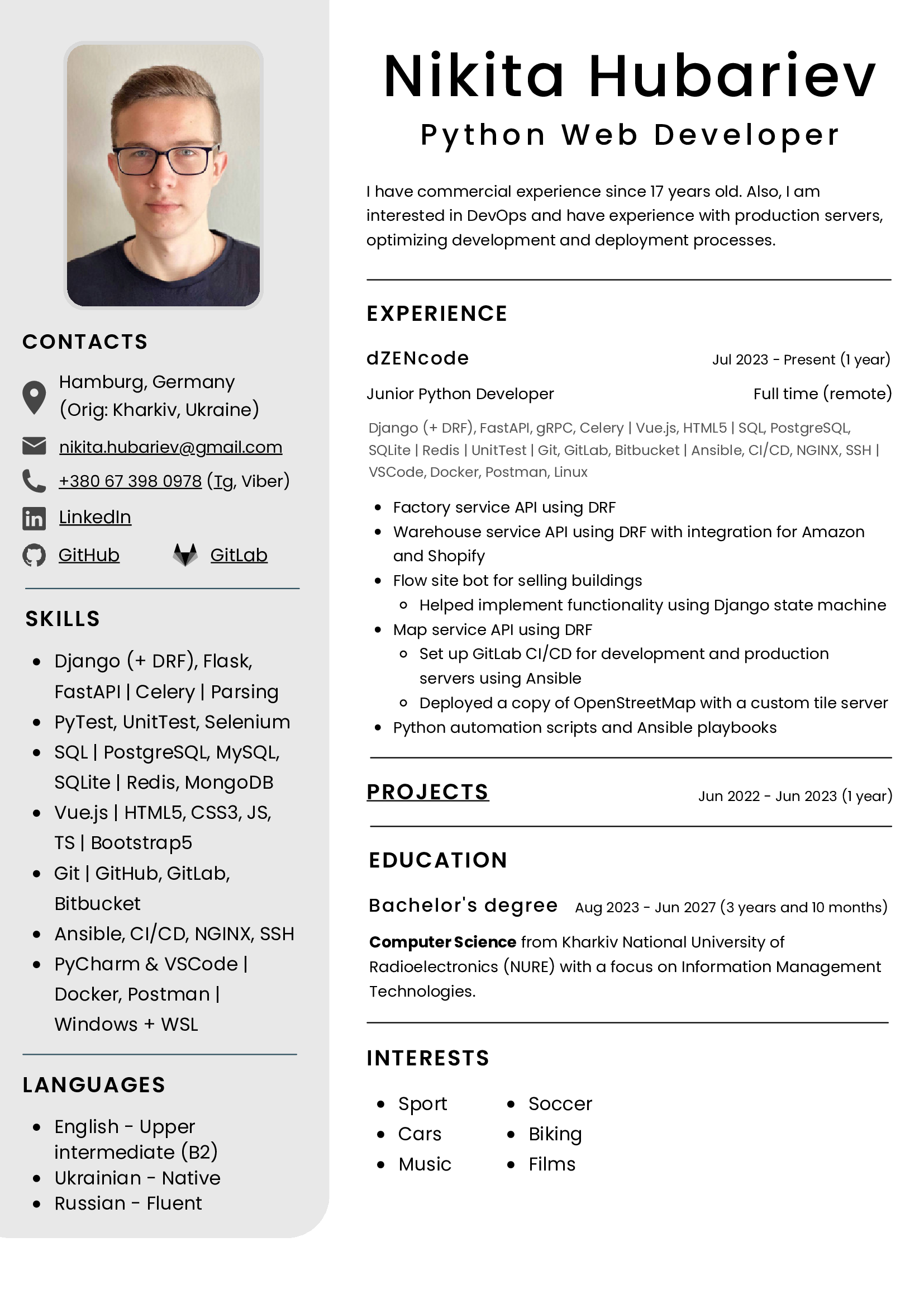 My PDF resume