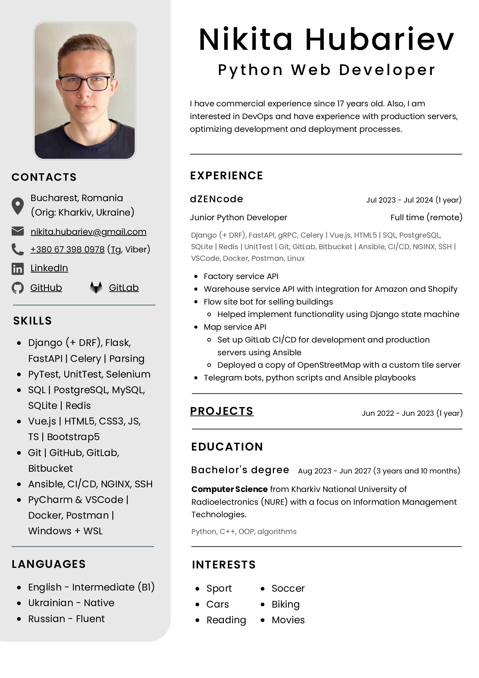 My PDF resume